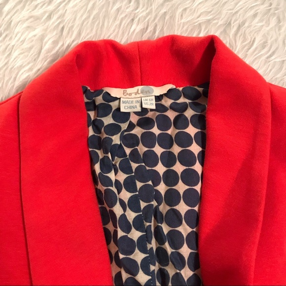 Boden Orange Roma Ponte Jacket Size 2 - Picture 3 of 6